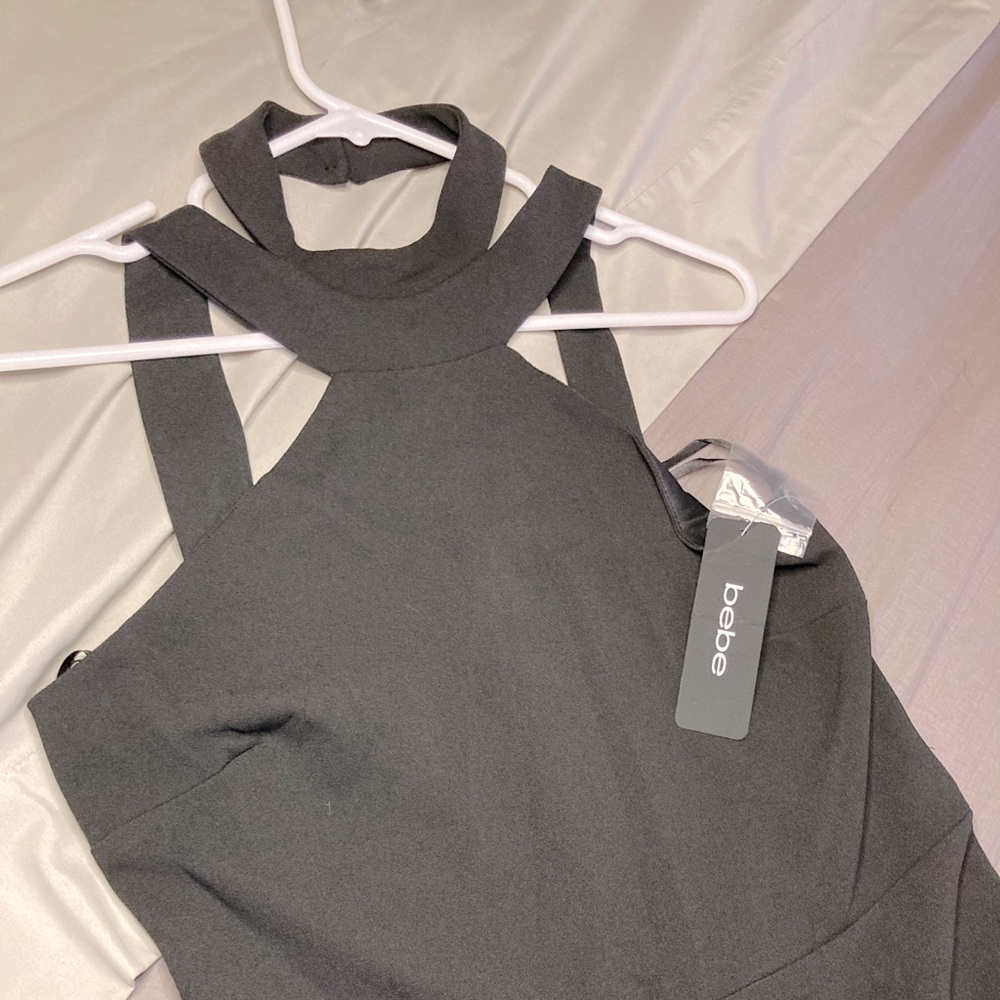 Dressy Black Romper with wide leg